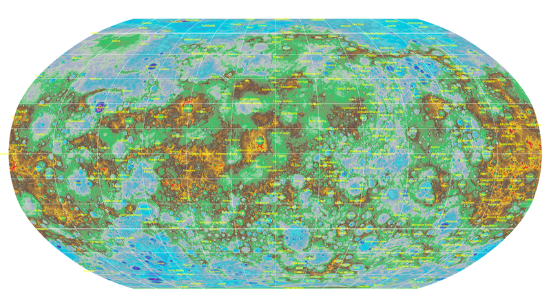 Image: USGS topographical map of Mercury